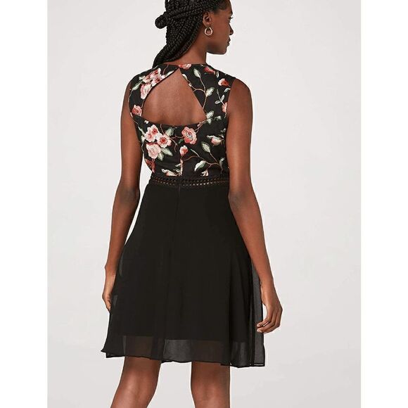 🌹Rose Embroidered Elegant Romantic Cocktail Classy Floral Dress XXL NWT - Picture 3 of 16